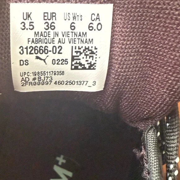 Puma Sophia Evo Women's Size 6 Black Sneakers - Picture 7 of 7